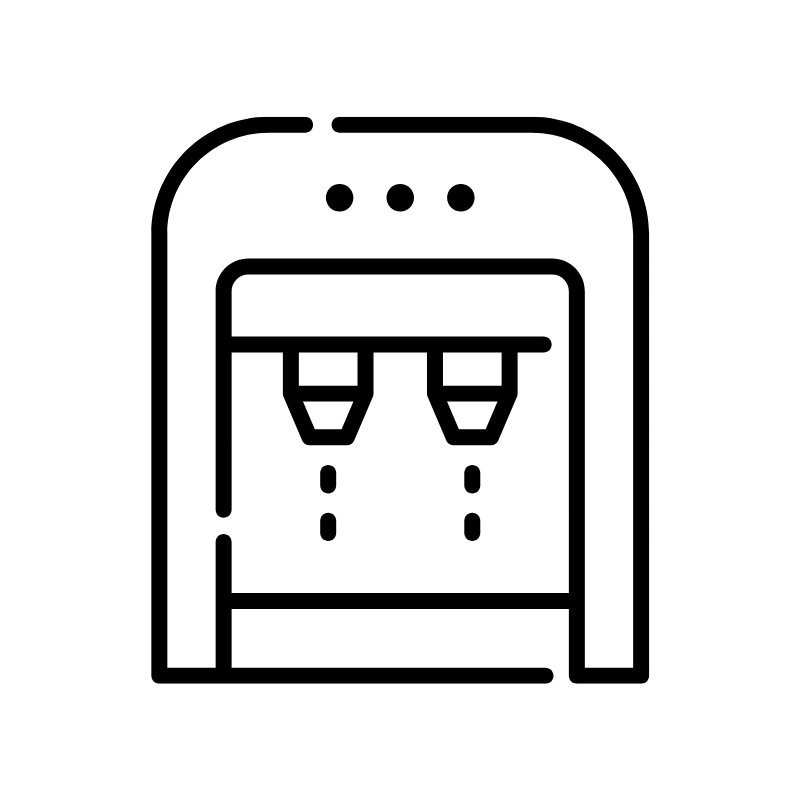 Hot and cold water dispenser icon